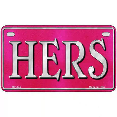 HERS Metal Novelty License Plate 7" x 4" (MP)