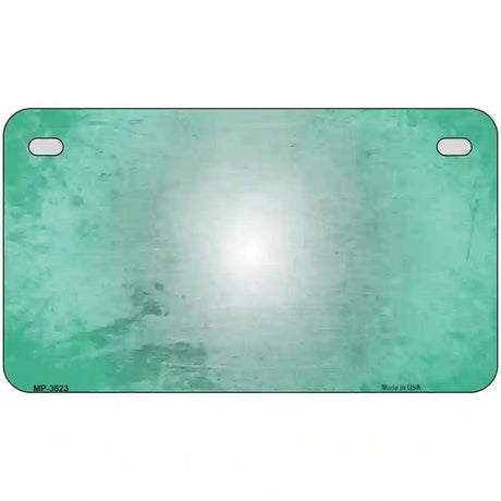 Mint White Fade Scratched License Plate Metal Novelty 7" x 4" (MP)