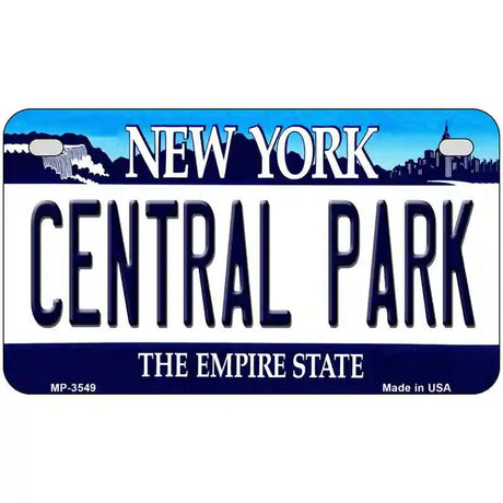 Central Park New York Novelty Metal License Plate 7" x 4" (MP)