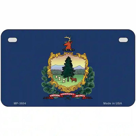 Vermont State Flag Metal Novelty License Plate 7" x 4" (MP)