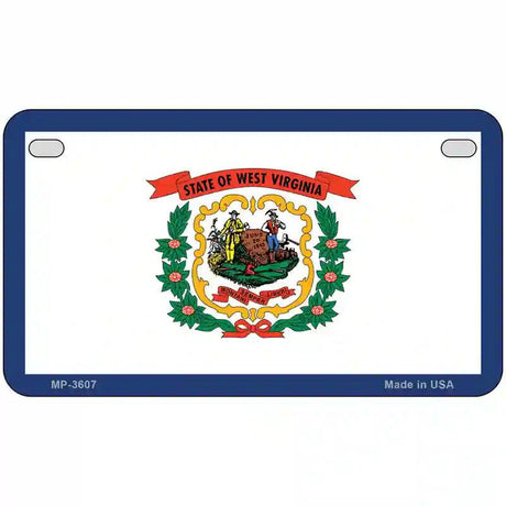 West Virginia State Flag Metal Novelty License Plate 7" x 4" (MP)