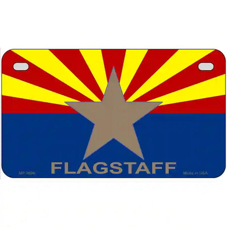 Flagstaff Arizona State Flag Metal Novelty License Plate 7" x 4" (MP)