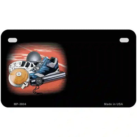 Track And Field Equipment Offset Metal Novelty License Plate 7" x 4" (MP)