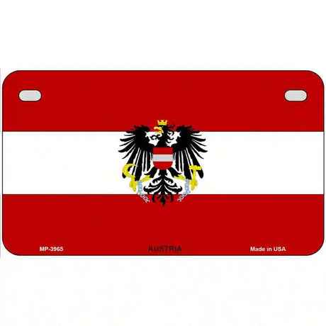 Austria Flag Metal Novelty License Plate 7" x 4" (MP)