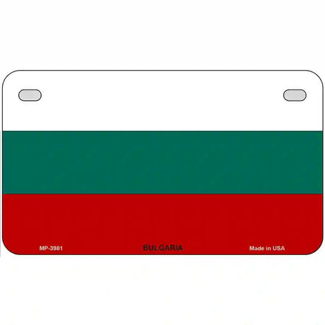 Bulgaria Flag Metal Novelty License Plate 7" x 4" (MP)
