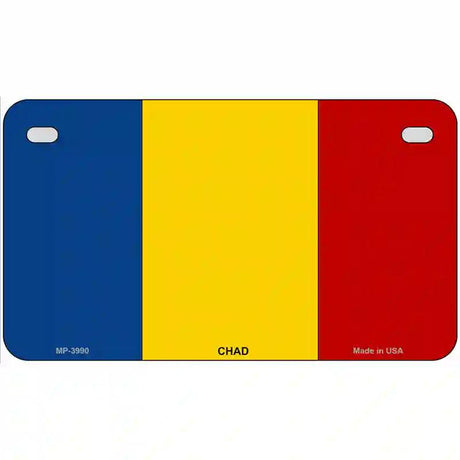 Chad Flag Metal Novelty License Plate 7" x 4" (MP)