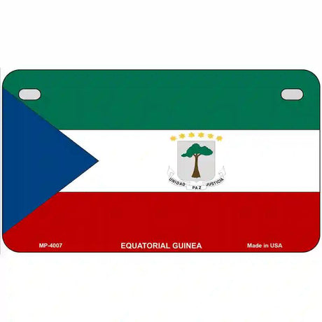 Equatorial Guinea Flag Metal Novelty License Plate 7" x 4" (MP)