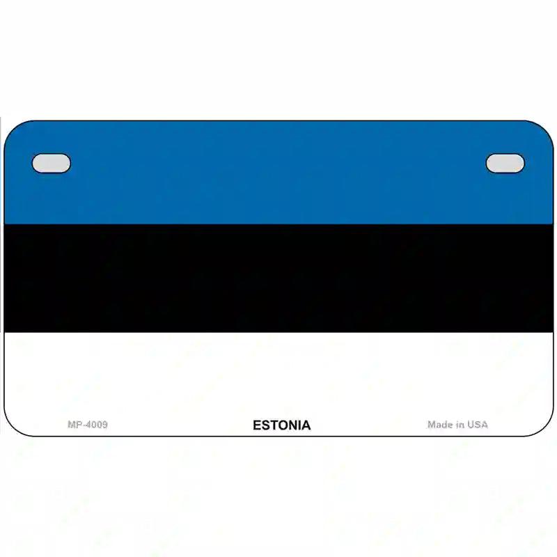 Estonia Flag Metal Novelty License Plate 7" x 4" (MP)