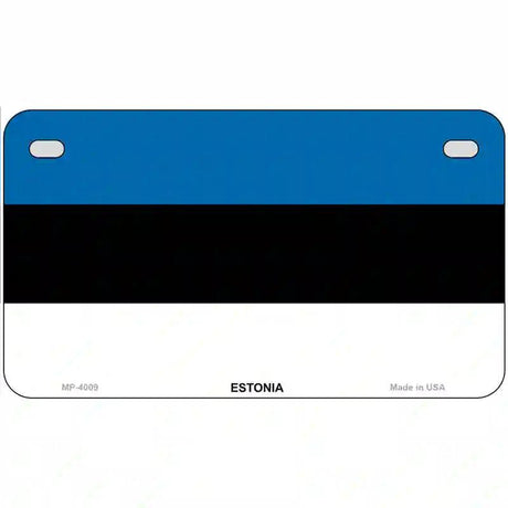 Estonia Flag Metal Novelty License Plate 7" x 4" (MP)