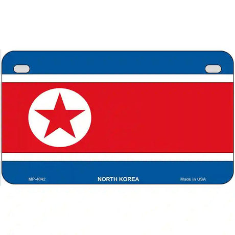 North Korea Flag Metal Novelty License Plate 7" x 4" (MP)