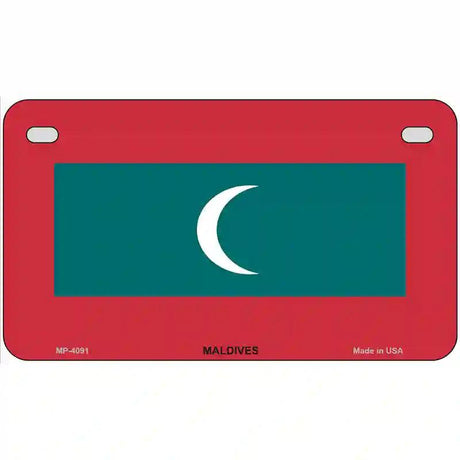 Maldives Flag Metal Novelty License Plate 7" x 4" (MP)