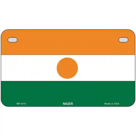 Niger Flag Metal Novelty License Plate 7" x 4" (MP)
