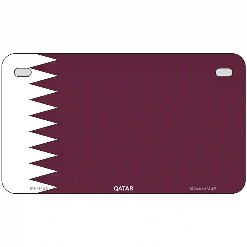 Qatar Flag Metal Novelty License Plate 7" x 4" (MP)