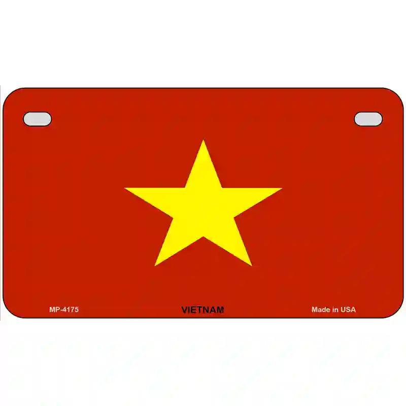 Vietnam Flag Metal Novelty License Plate 7" x 4" (MP)