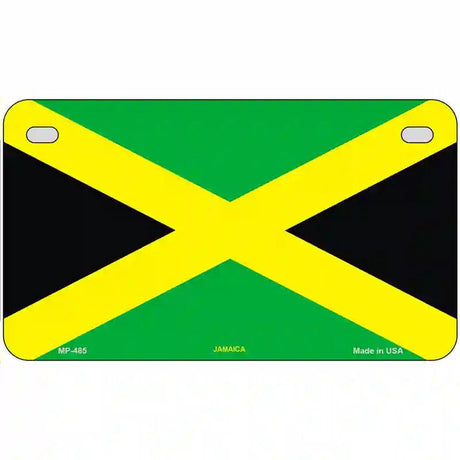 Jamaica Flag Metal Novelty License Plate 7" x 4" (MP)