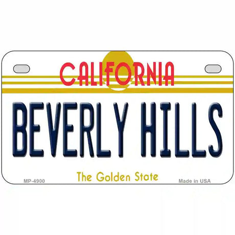 Beverly Hills California Novelty Metal License Plate 7" x 4" (MP)