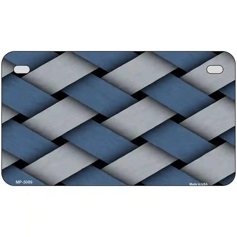 Weave Blue & Gray Metal Novelty License Plate 7" x 4" (MP)