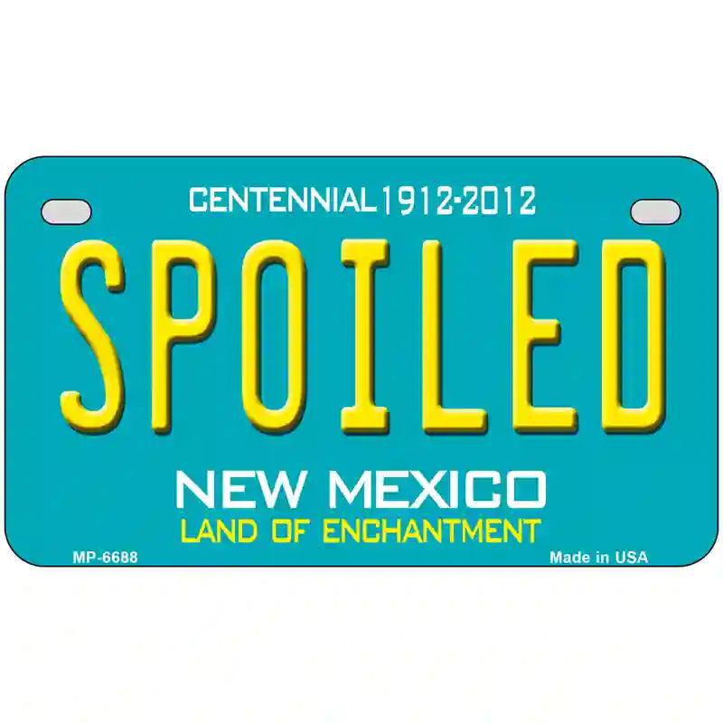 Spoiled New Mexico Novelty Metal License Plate 7" x 4" (MP)