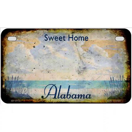 Alabama State Rusty Novelty Metal License Plate 7" x 4" (MP)