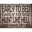 Early To Bed Metal Novelty Parking Sign 9" x 12" (P)