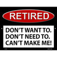 Retired Metal Novelty Parking Sign 9" x 12" (P)