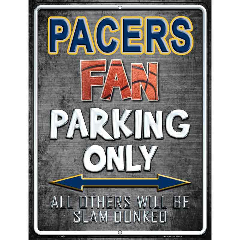 Pacers Metal Novelty Parking Sign 9" x 12" (P)