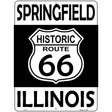 Springfield Illinois Historic Route 66 Novelty Metal Parking Sign 9" x 12" (P)