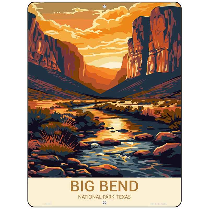 Big Bend Texas Metal Novelty Parking Sign P-4487