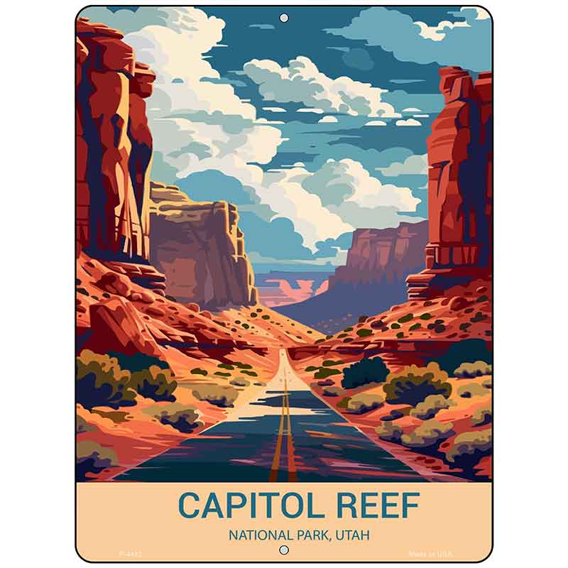 Capitol Reef Utah Metal Novelty Parking Sign P-4492