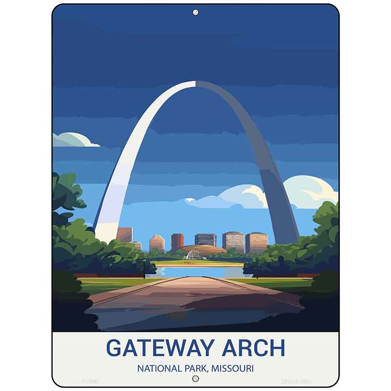 Gateway Arch Missouri Metal Novelty Parking Sign P-4503