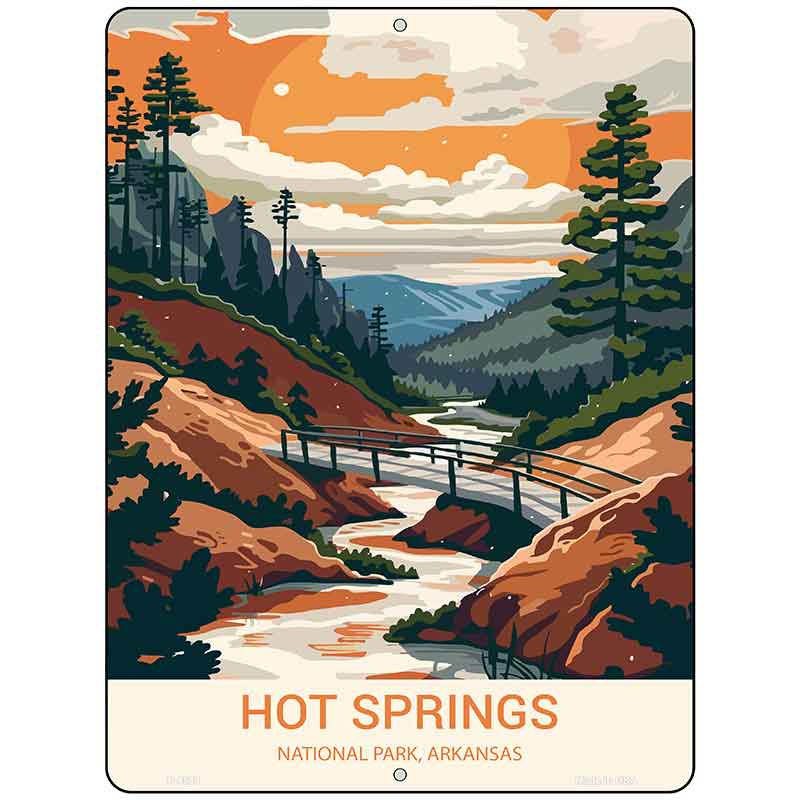 Hot Springs Arkansas Metal Novelty Parking Sign P-4514