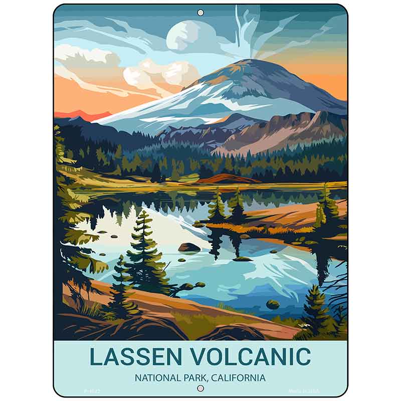 Lassen Volcanic California Metal Novelty Parking Sign P-4523