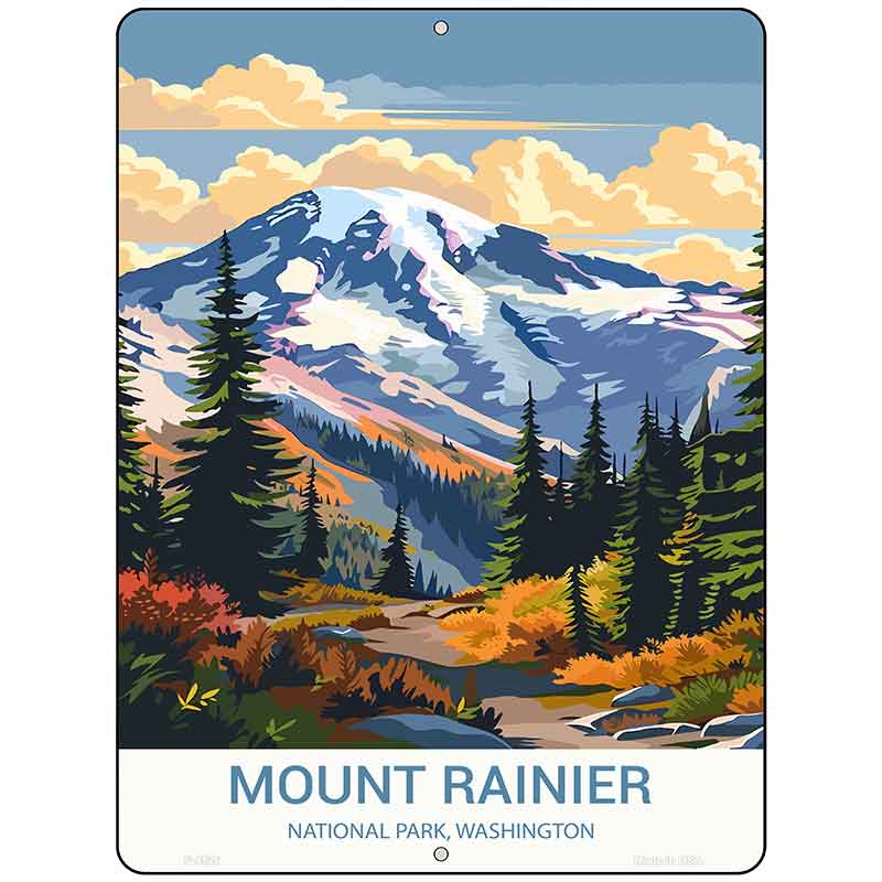 Mount Rainier Washington Metal Novelty Parking Sign P-4526