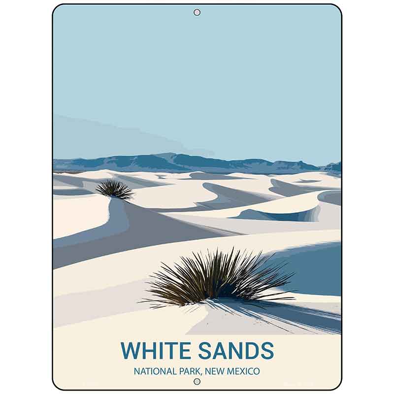 White Sands New Mexico Metal Novelty Parking Sign P-4540