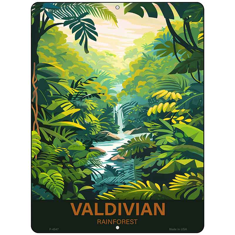Valdivian Rainforest Metal Novelty Parking Sign P-4547