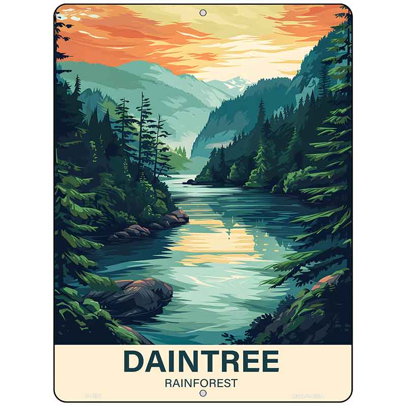 Daintree Rainforest Metal Novelty Parking Sign P-4556