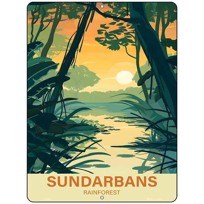 Sundarbans Rainforest Metal Novelty Parking Sign P-4558