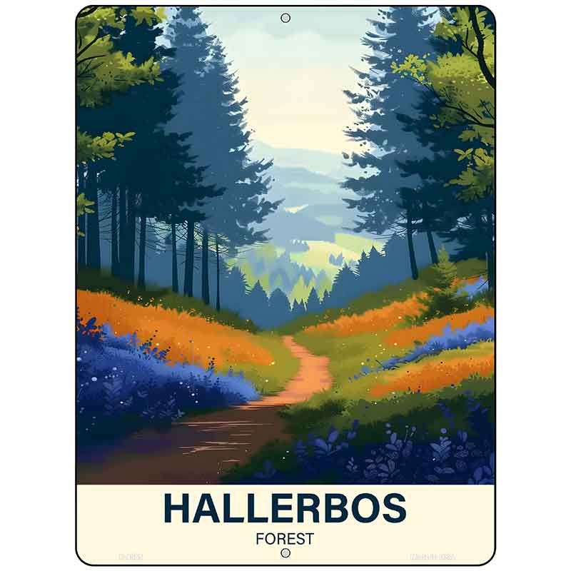 Hallerbos Forest Metal Novelty Parking Sign P-4565