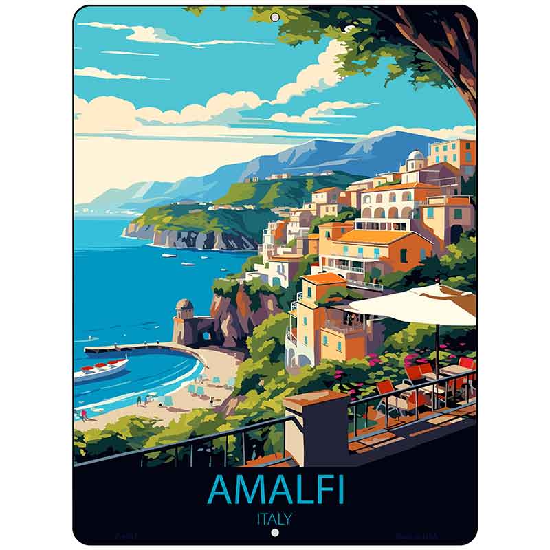 Amalfi Italy Metal Novelty Parking Sign P-4567