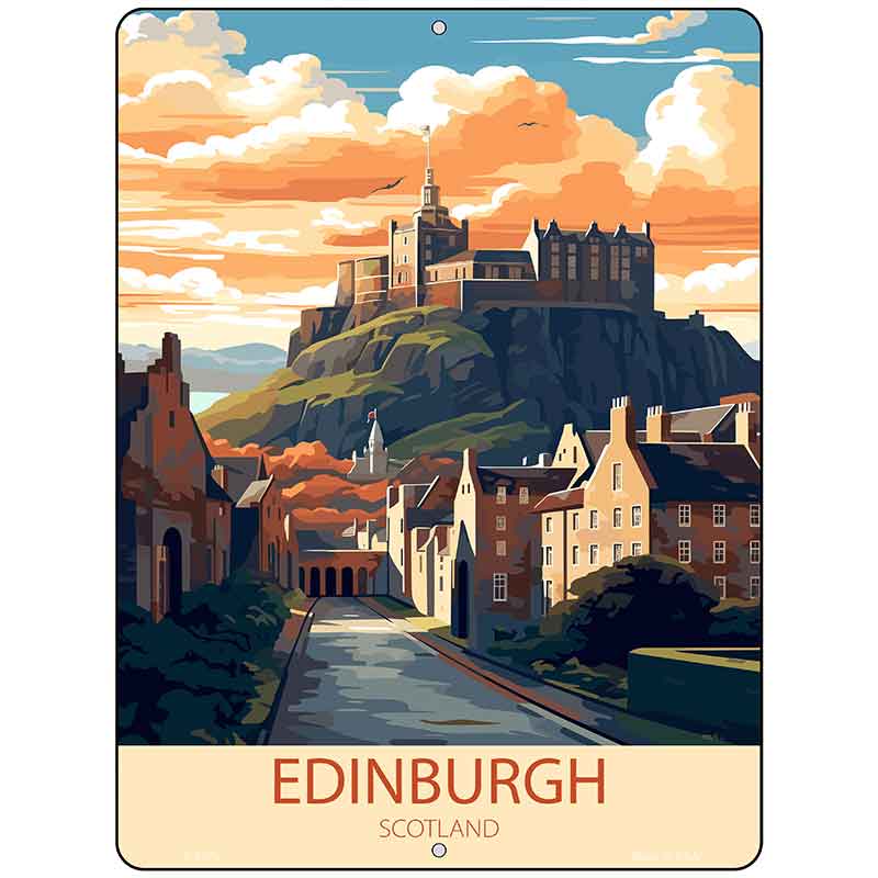 Edinburgh Scotland Metal Novelty Parking Sign P-4575