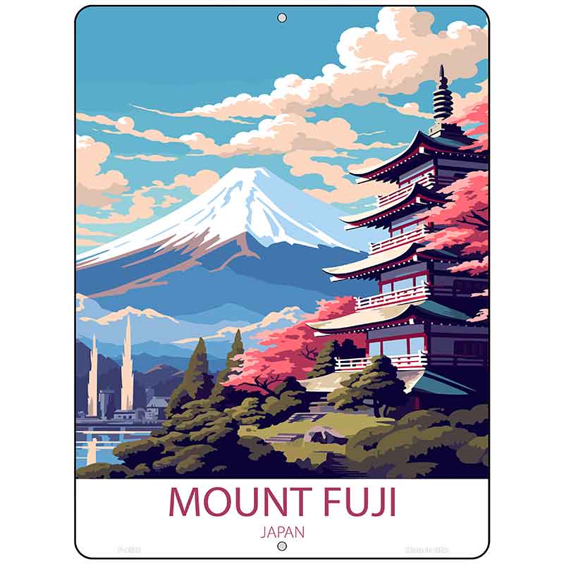 Mount Fuji Japan Metal Novelty Parking Sign P-4586