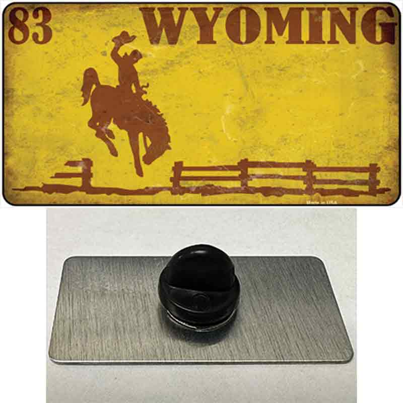 Wyoming Yellow Rusty Novelty Metal Hat Pin