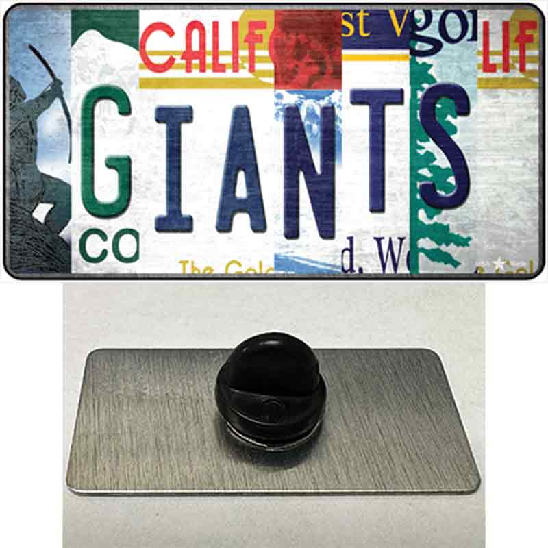 Giants Baseball Strip Art Novelty Metal Hat Pin Tag