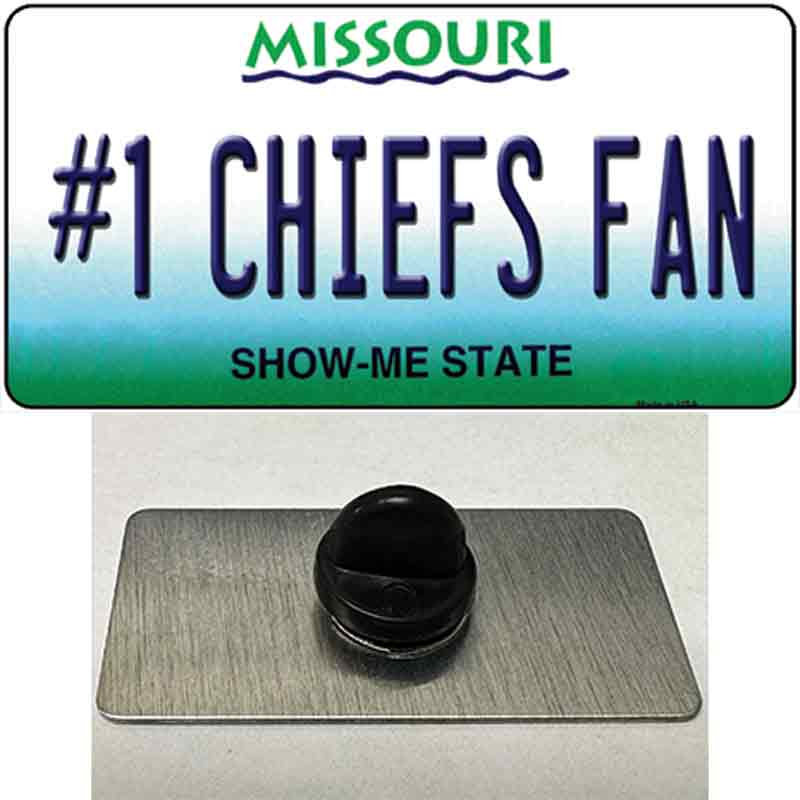 Number 1 Chiefs Fan Novelty Metal Hat Pin Tag