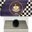 Utah Racing Flag Novelty Metal Hat Pin Tag