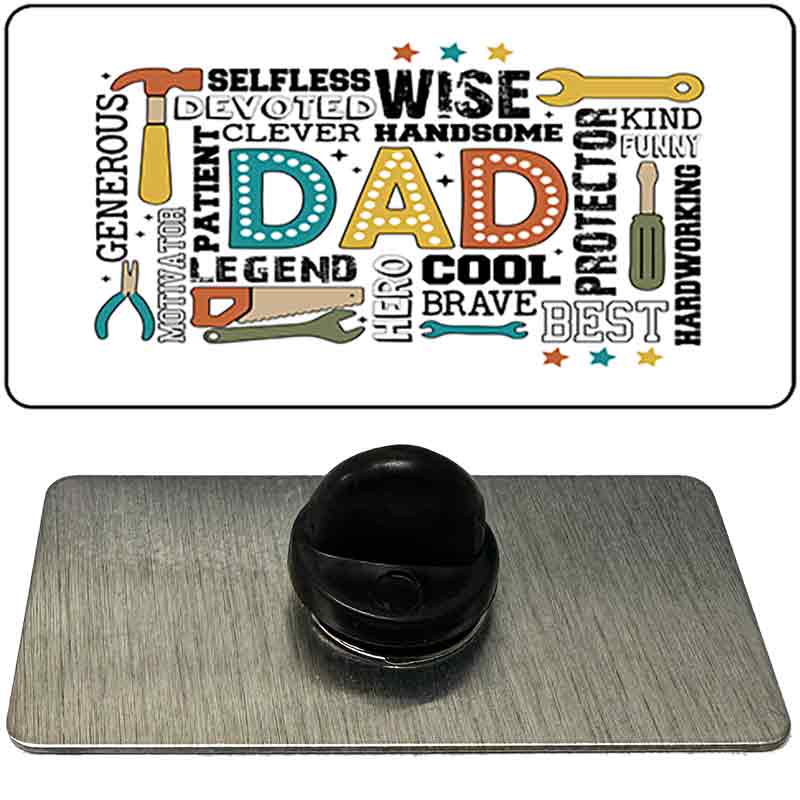 Dad Qualities Novelty Metal Hat Pin PIN-LP-14497