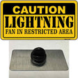 Caution Lightning Novelty Metal Hat Pin