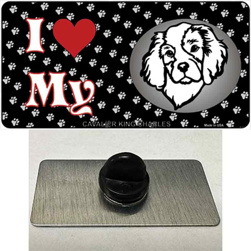 I Love My Cavalier King Charles Novelty Metal Hat Pin