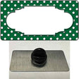 Scallop Green White Polka Dot Novelty Metal Hat Pin