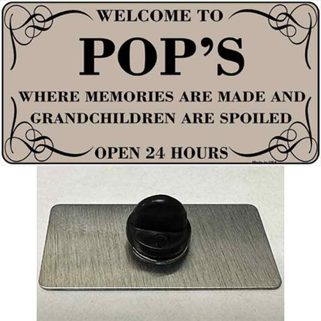 Welcome To Pops Novelty Metal Hat Pin